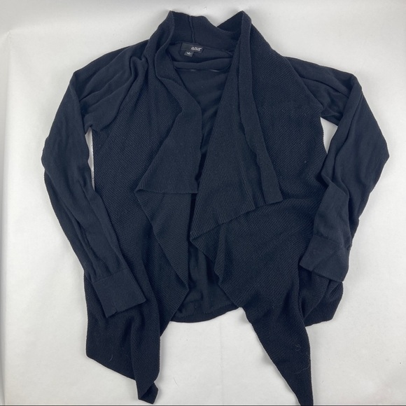 A.N.A A New Approach Cardigan Wrap Sweater Womens Large Black Long Sleeve - Picture 1 of 7